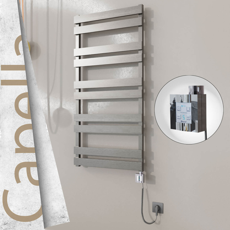Capella Elektrikli Paslanmaz Çelik Havlupan 600x1260 Satin Polisaj (KTX4 Termostat) 600W Spiral Kablolu 