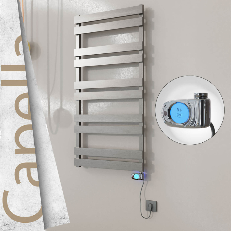 Capella Elektrikli Paslanmaz Çelik Havlupan 600x1260 Satin Polisaj (Musa Termostat) 600W