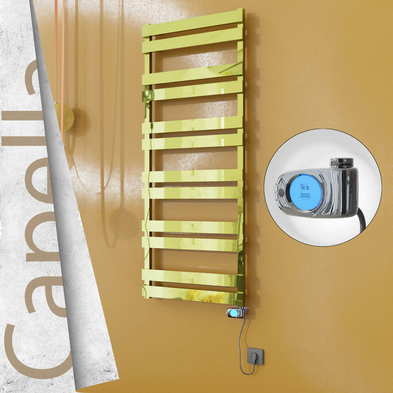 Capella Elektrikli Paslanmaz Çelik Havlupan 600x1530 Altın (Musa Termostat) 600W