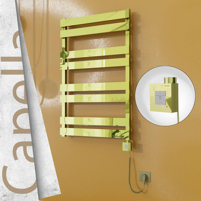 Capella Elektrikli Paslanmaz Çelik Havlupan 600x990 Altın (KTX1 Termostat) 300W Spiral Kablolu