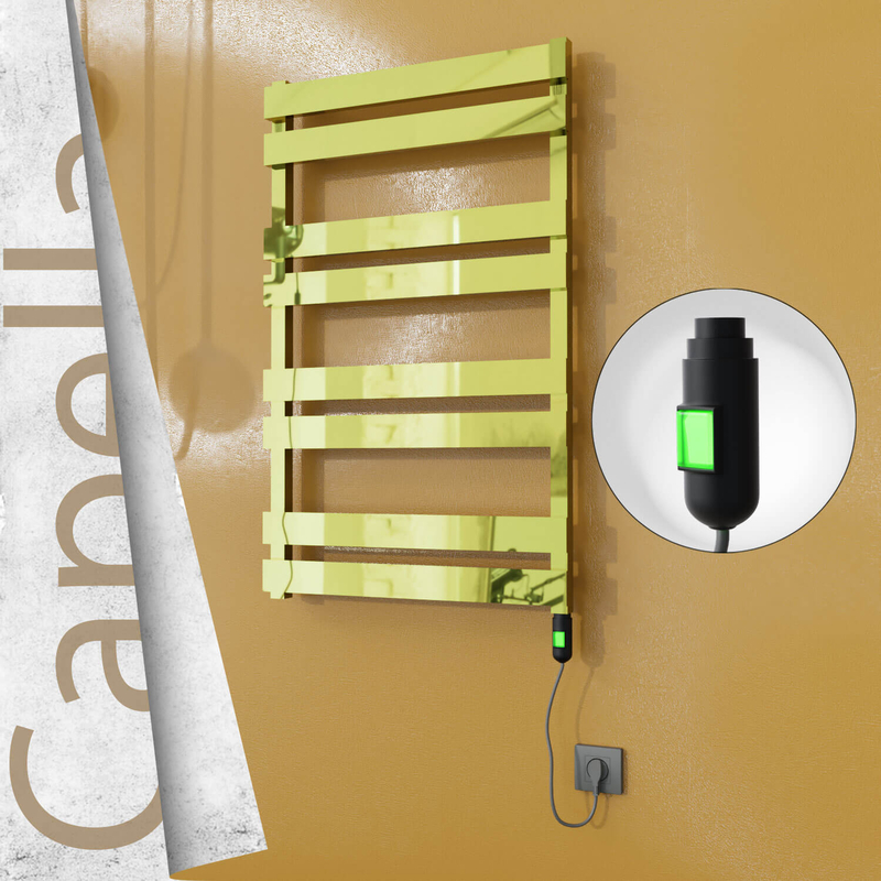 Capella Elektrikli Paslanmaz Çelik Havlupan 600x990 Altın (On/Off Düğmeli) 300W