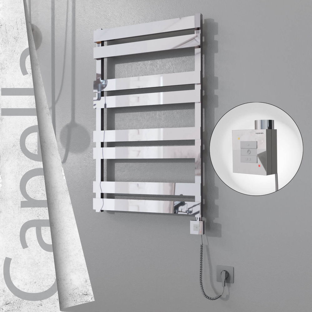 Capella Elektrikli Paslanmaz Çelik Havlupan 600x990 Ayna Polisaj (KTX1 Termostat) 300W Spiral Kablolu - 1