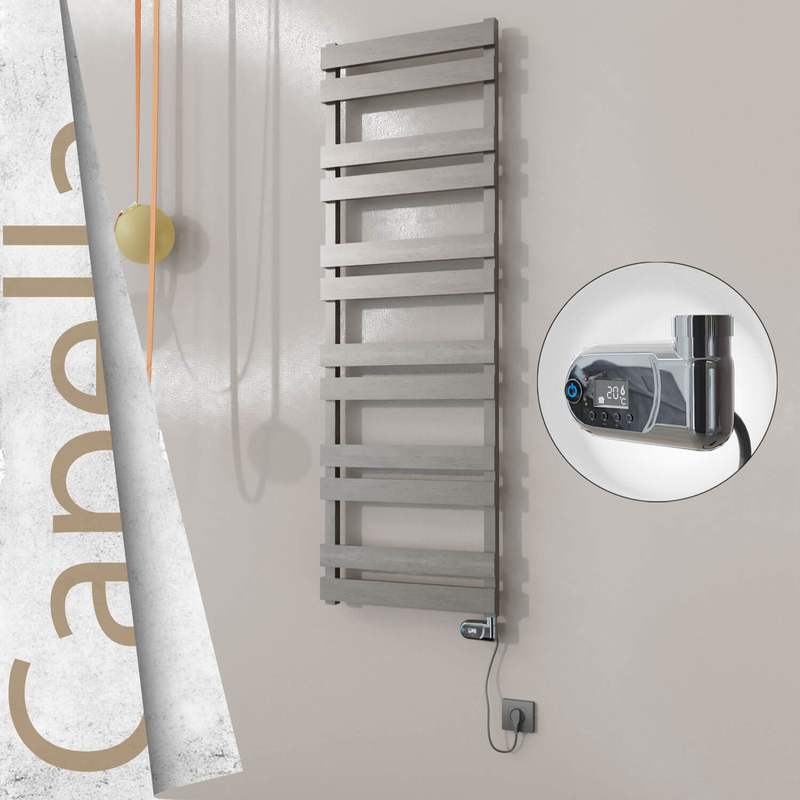 Capella Sèche-serviettes Électrique en Inox 500x1530 Poli Miroir (Interrupteur Marche/Arrêt) 600W 