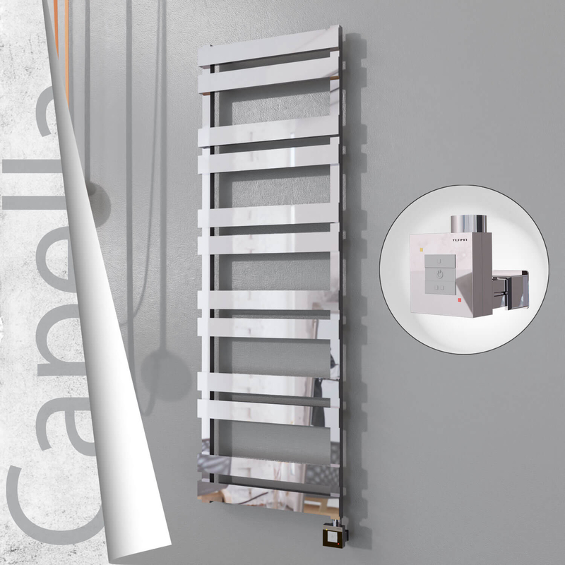 Capella Sèche-serviettes Électrique en Inox 500x1530 Poli Miroir (KTX1 Thermostat) 600W 