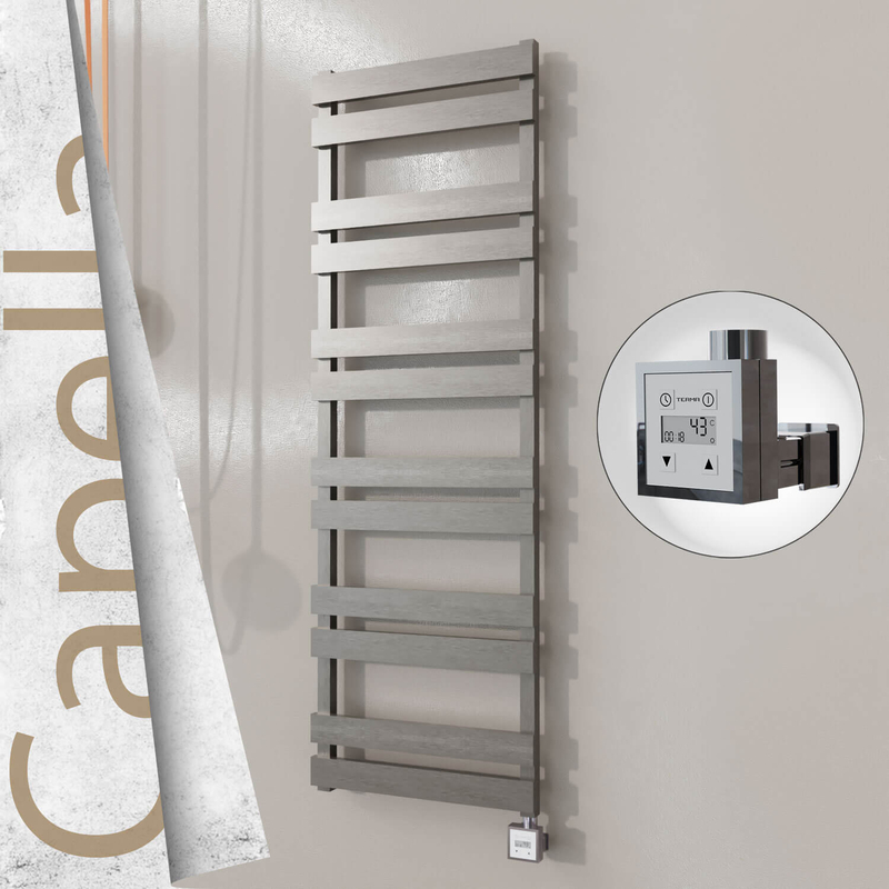 Capella Sèche-serviettes Électrique en Inox 500x1530 Poli Satiné (KTX3 Thermostat) 600W 