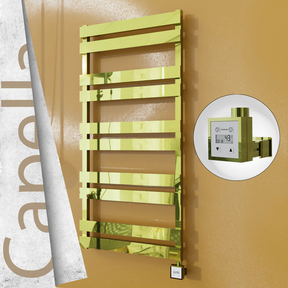 Capella Sèche-serviettes Électrique en Inox 600x1260 Doré (KTX3 Thermostat) 600W - 1