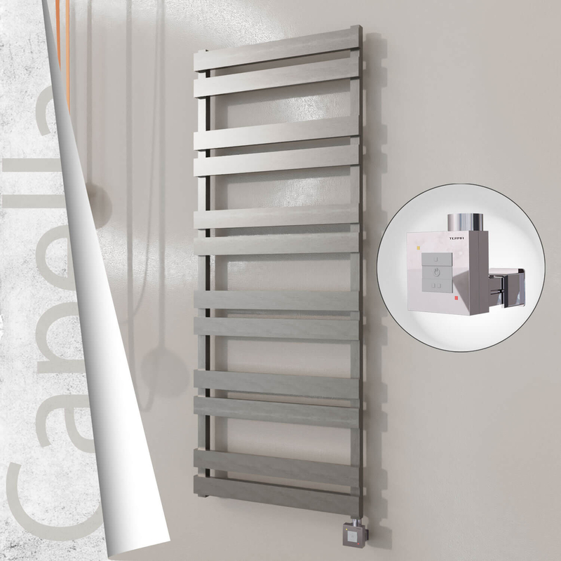 Capella Sèche-serviettes Électrique en Inox 600x1530 Poli Satiné (KTX1 Thermostat) 600W 