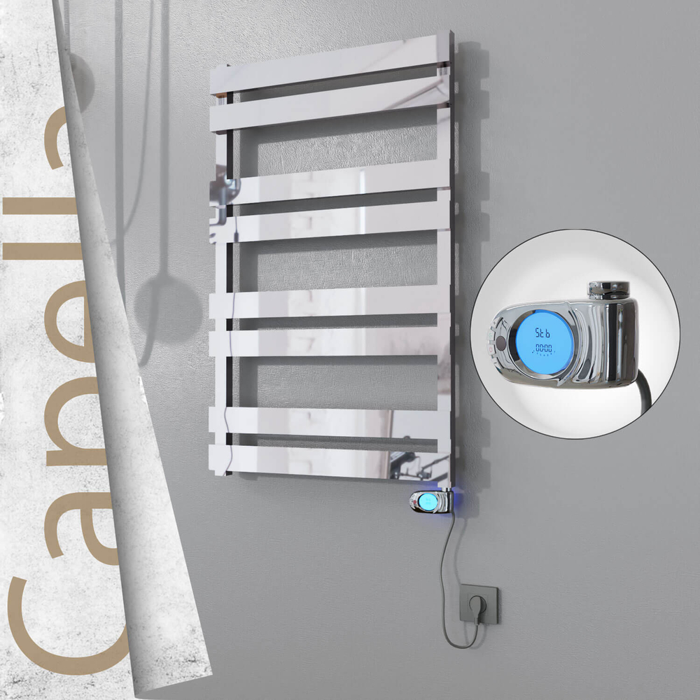 Capella Sèche-serviettes Électrique en Inox 600x990 Doré Satiné (Musa Thermostat) 300W - 1