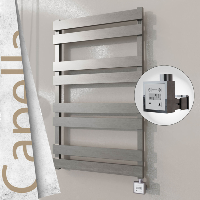 Capella Sèche-serviettes Électrique en Inox 600x990 Poli Satiné (KTX3 Thermostat) 300W 