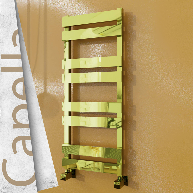 Capella Stainless Steel Towel Rail 400x990 Gold 
