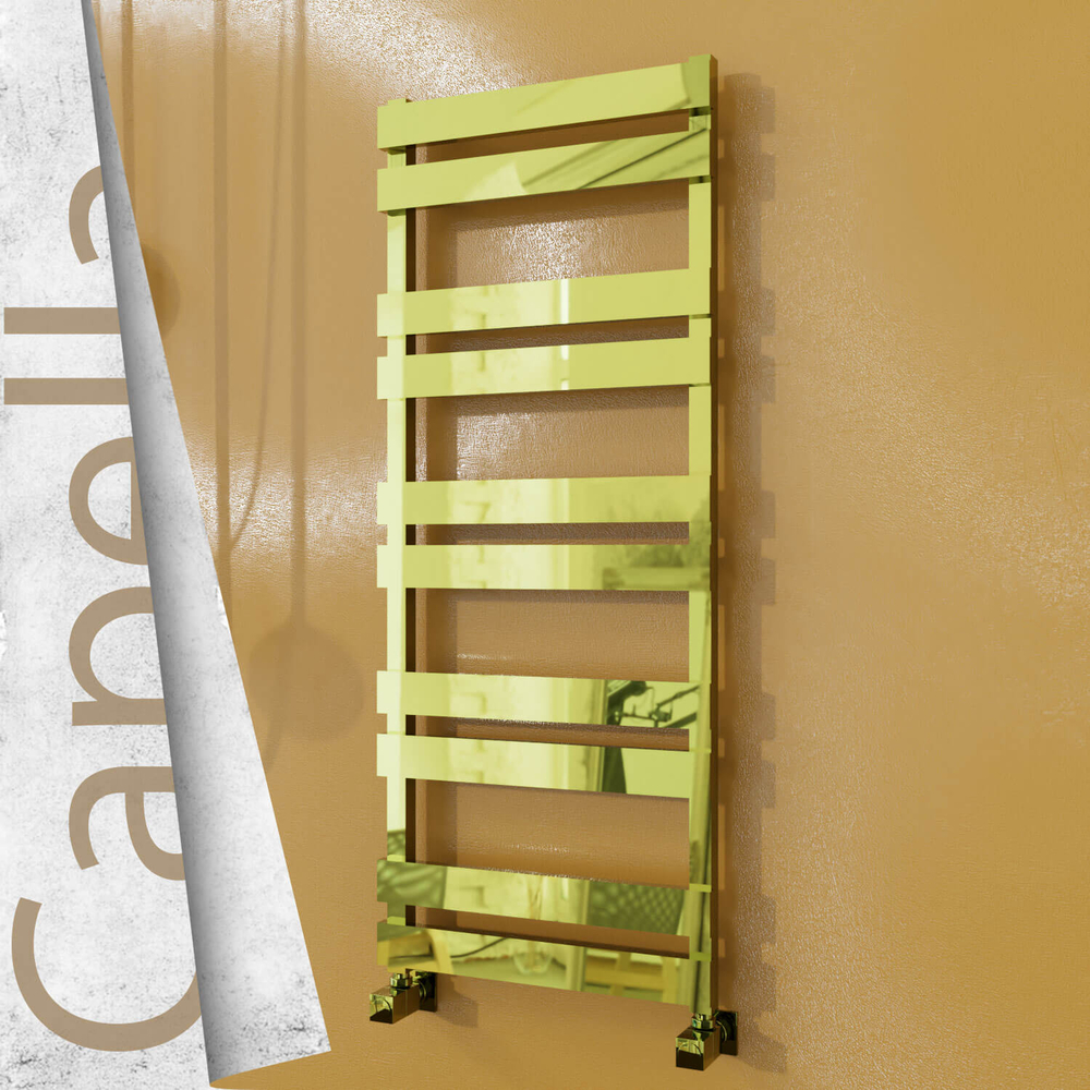 Capella Stainless Steel Towel Rail 500x1260 Gold - 1
