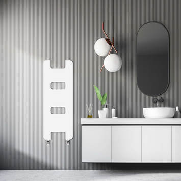 Capri Slim Design Towel Rail 450x1190 White