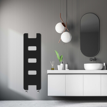 Capri Slim Design Towel Rail 450x1390 Black