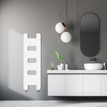 Capri Slim Design Towel Rail 450x1390 White