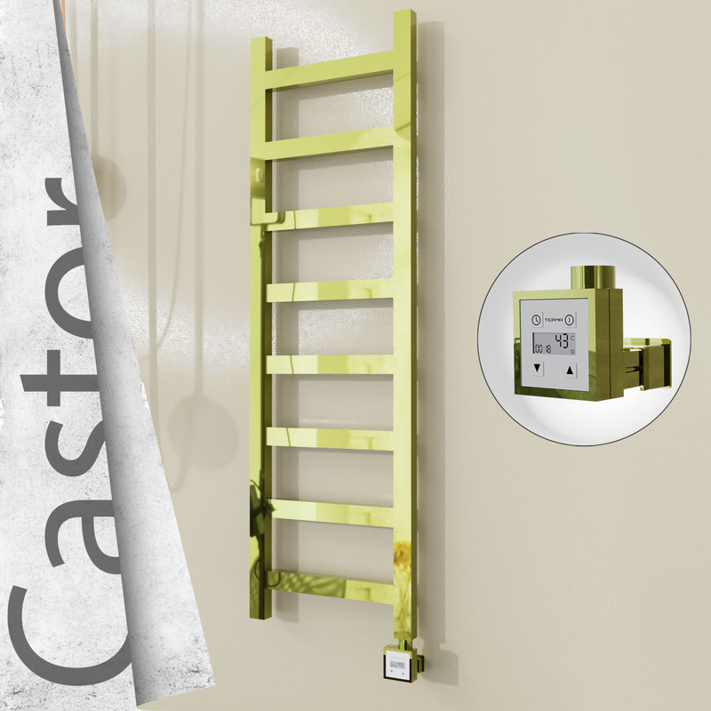 Castor Elektrikli Paslanmaz Çelik Havlupan 400x1300 Altın (KTX3 Termostat) 300W 