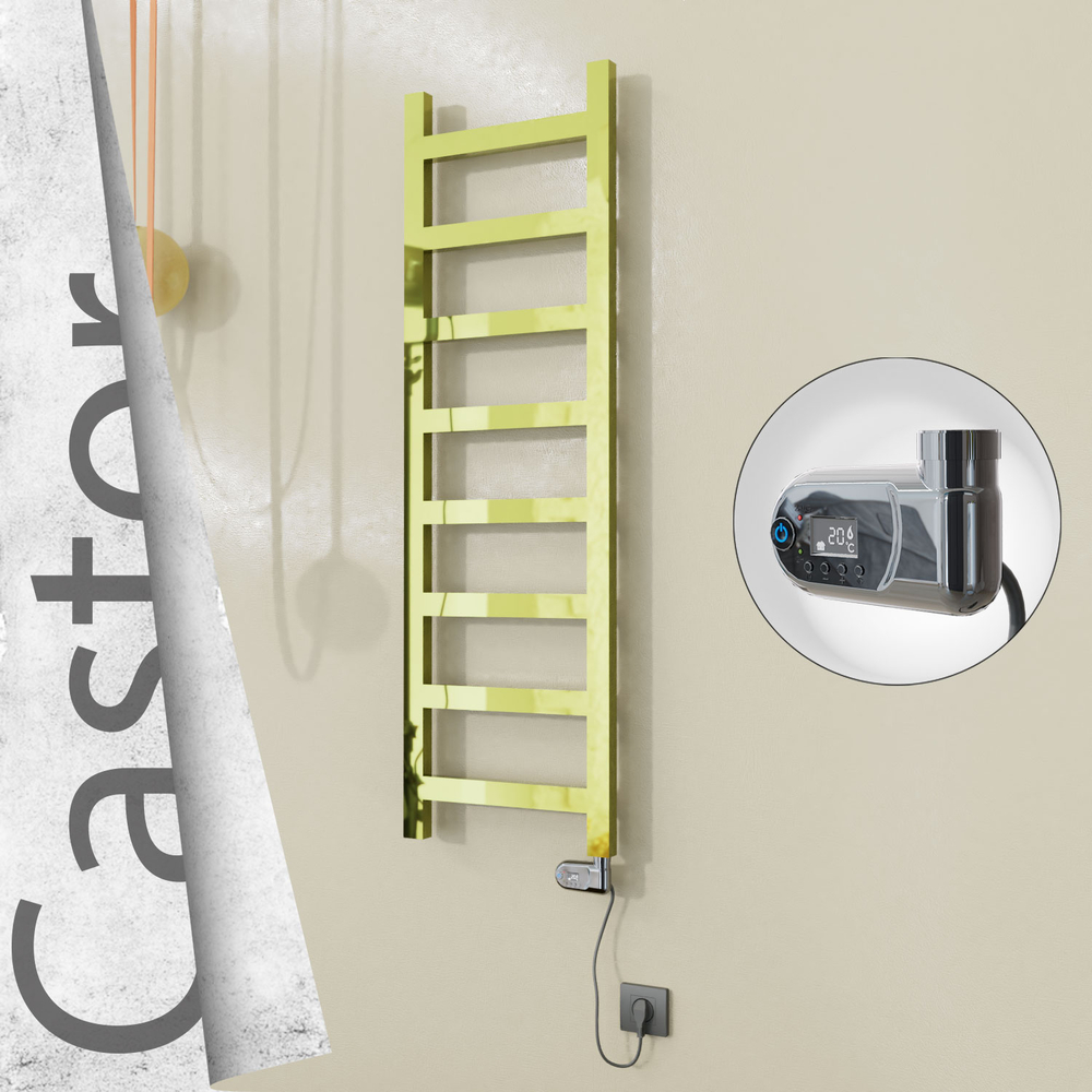 Castor Elektrikli Paslanmaz Çelik Havlupan 400x1300 Altın (Thesis Termostat) 300W - 1