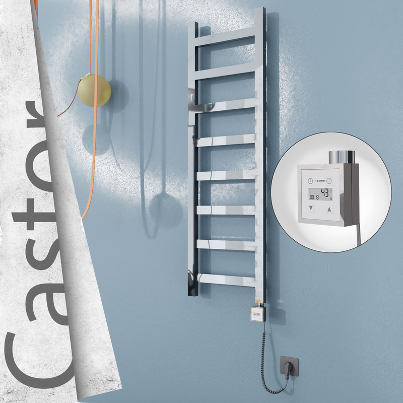Castor Elektrikli Paslanmaz Çelik Havlupan 400x1300 Ayna Polisaj (KTX3 Termostat) 300W Spiral Kablolu