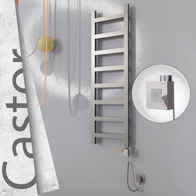 Castor Elektrikli Paslanmaz Çelik Havlupan 400x1300 Satin Polisaj (KTX1 Termostat) 300W Spiral Kablolu