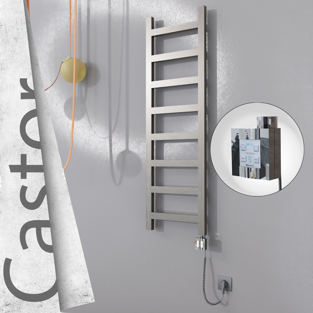 Castor Elektrikli Paslanmaz Çelik Havlupan 400x1300 Satin Polisaj (KTX4 Termostat) 300W Spiral Kablolu - 1