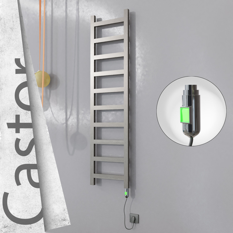 Castor Elektrikli Paslanmaz Çelik Havlupan 400x1620 Satin Polisaj (On/Off Düğmeli) 300W