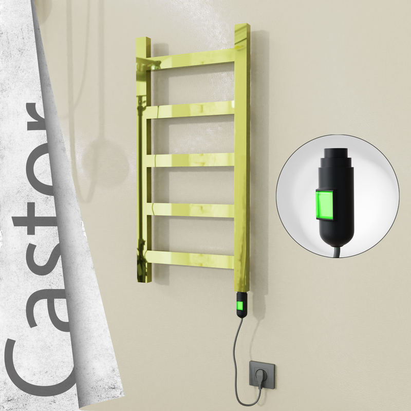 Castor Elektrikli Paslanmaz Çelik Havlupan 400x820 Altın (On/Off Düğmeli) 200W