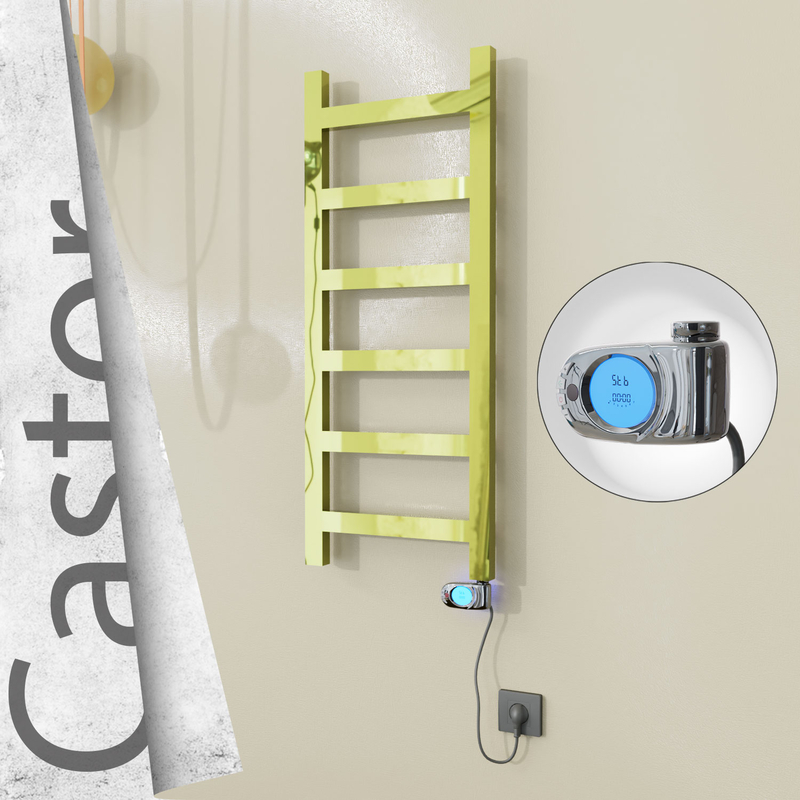 Castor Elektrikli Paslanmaz Çelik Havlupan 400x980 Altın (Musa Termostat) 200W 