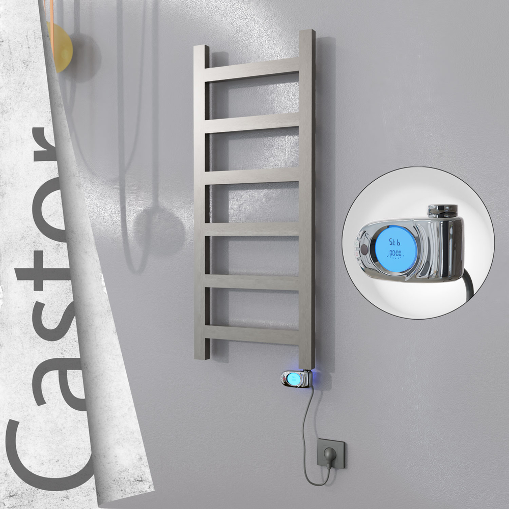 Castor Elektrikli Paslanmaz Çelik Havlupan 400x980 Satin Polisaj (Musa Termostat) 200W - 1