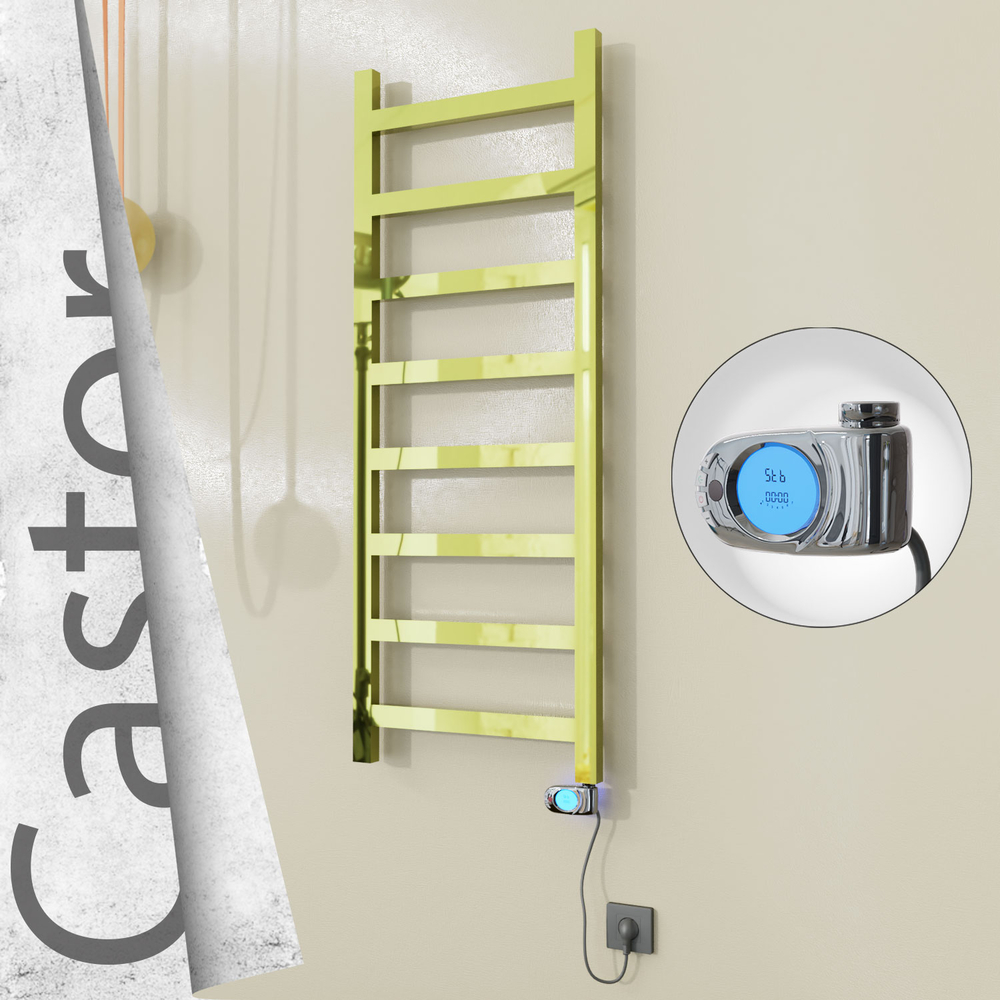 Castor Elektrikli Paslanmaz Çelik Havlupan 500x1300 Altın (Musa Termostat) 300W - 1