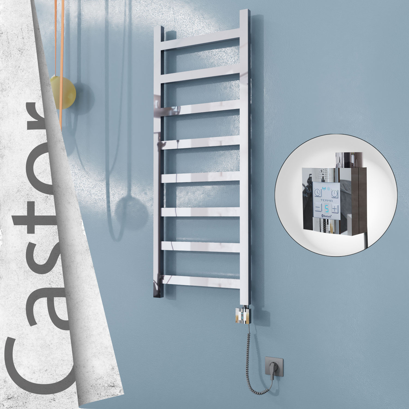 Castor Elektrikli Paslanmaz Çelik Havlupan 500x1300 Ayna Polisaj (KTX4 Termostat) 300W Spiral Kablolu 
