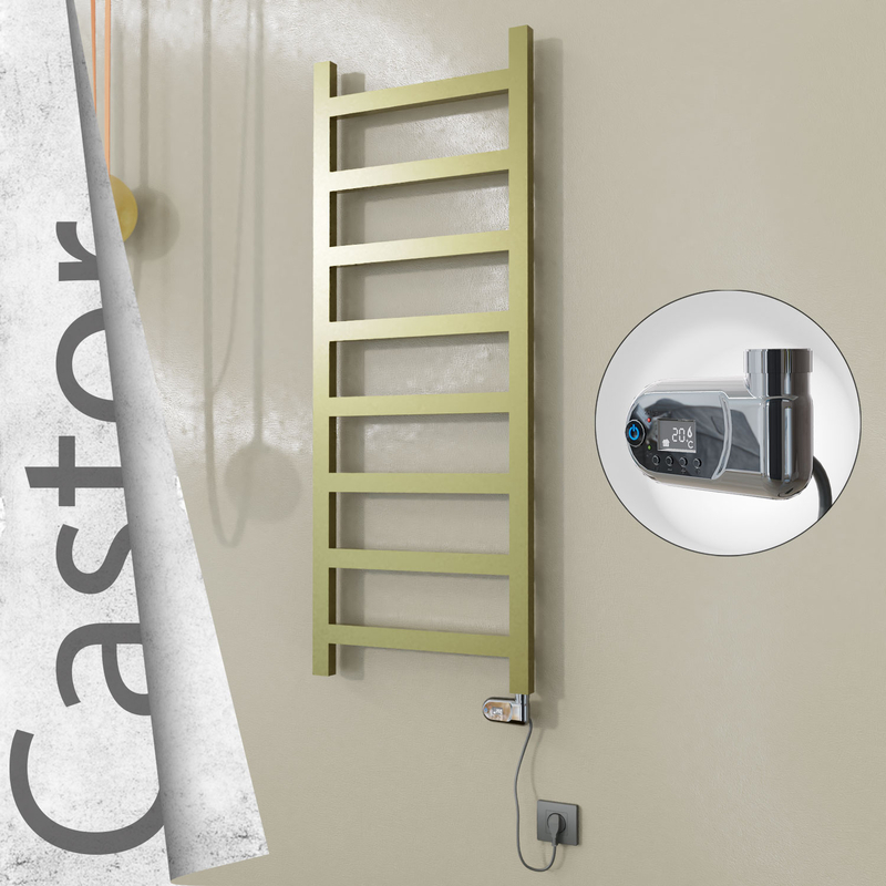 Castor Elektrikli Paslanmaz Çelik Havlupan 500x1300 Satine Altın (Thesis Termostat) 300W