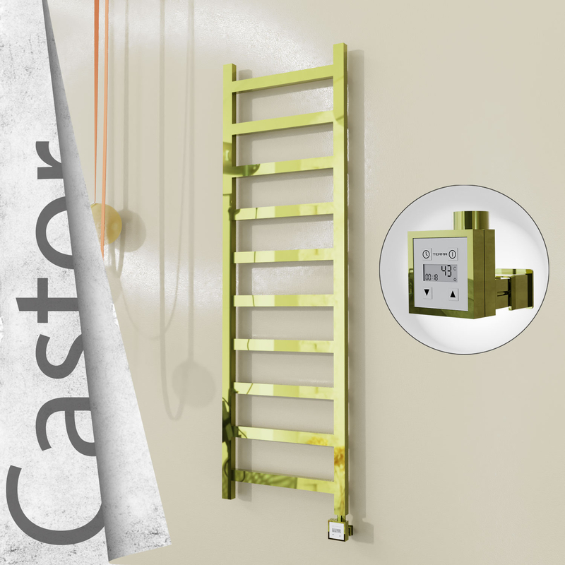 Castor Elektrikli Paslanmaz Çelik Havlupan 500x1620 Altın (KTX3 Termostat) 300W 