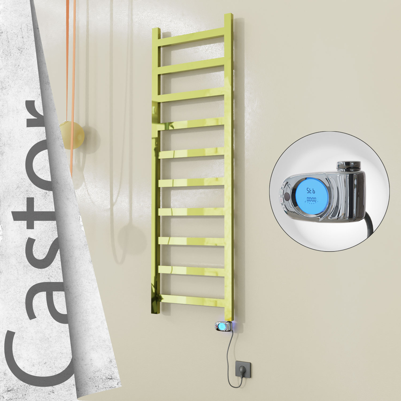 Castor Elektrikli Paslanmaz Çelik Havlupan 500x1620 Altın (Musa Termostat) 300W