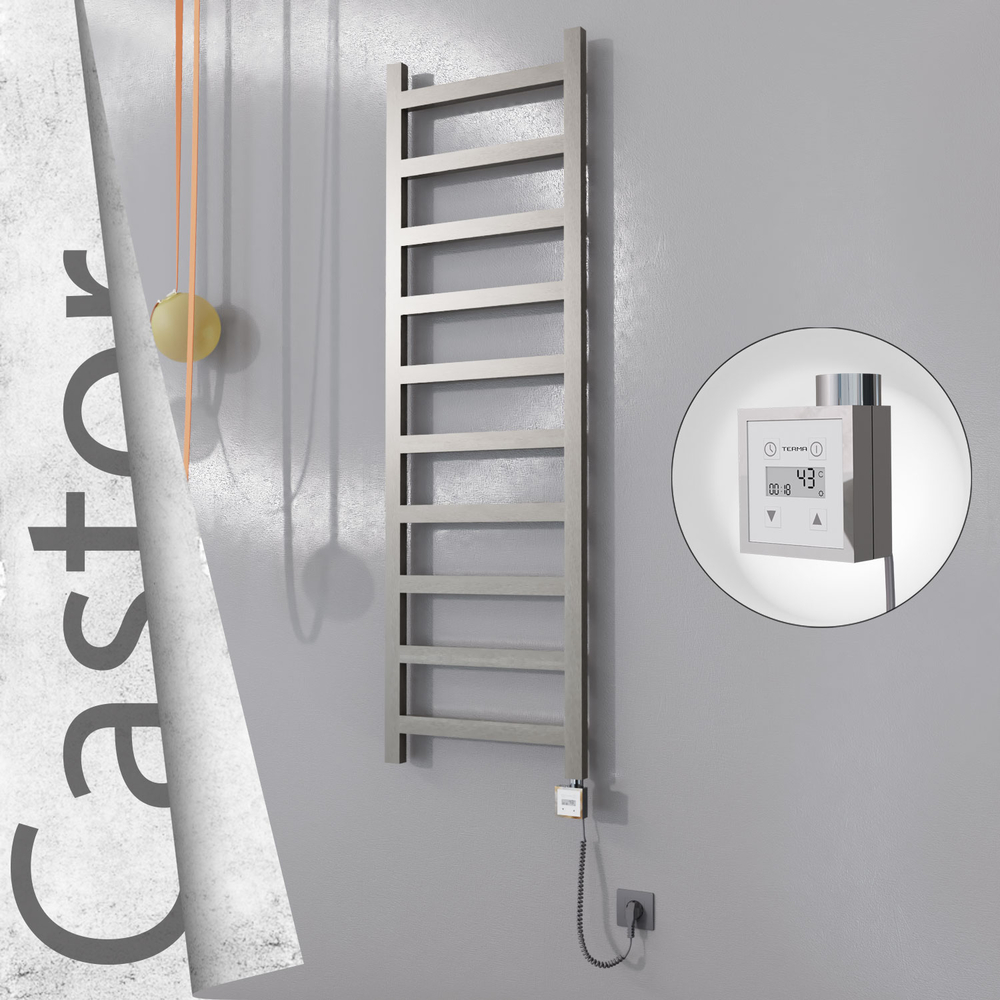 Castor Elektrikli Paslanmaz Çelik Havlupan 500x1620 Satin Polisaj (KTX3 Termostat) 300W Spiral Kablolu - 1