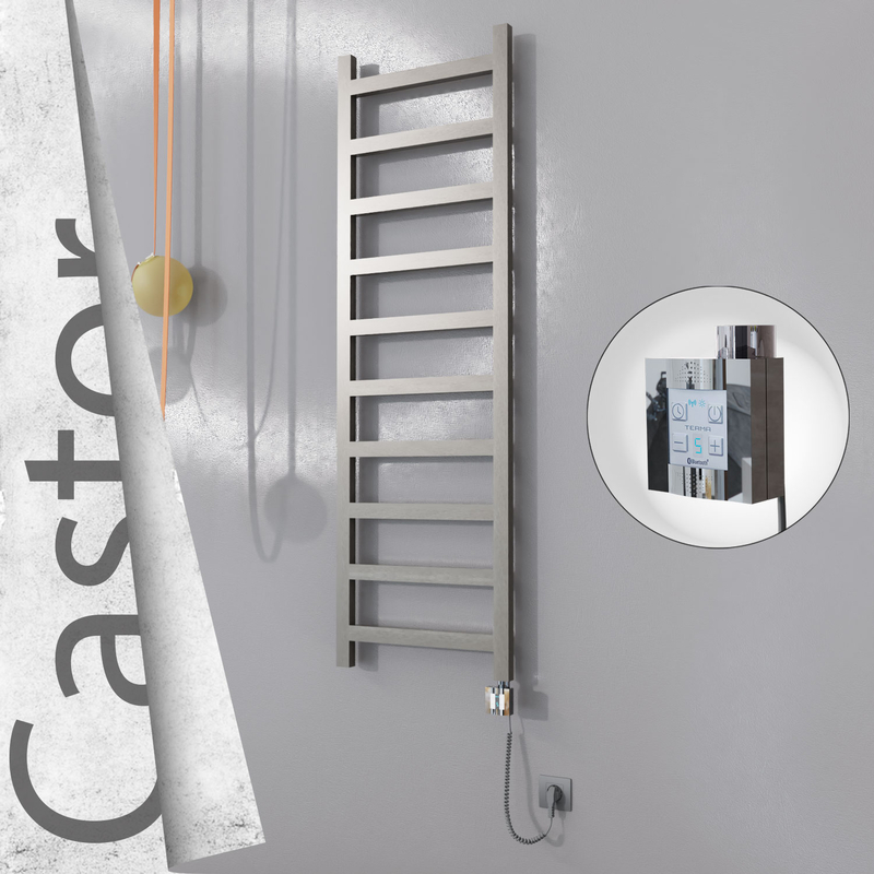 Castor Elektrikli Paslanmaz Çelik Havlupan 500x1620 Satin Polisaj (KTX4 Termostat) 300W Spiral Kablolu