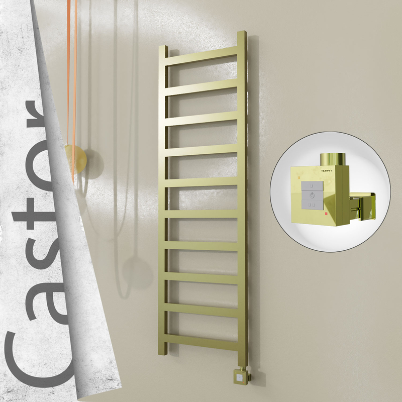 Castor Elektrikli Paslanmaz Çelik Havlupan 500x1620 Satine Altın (KTX1 Termostat) 300W 