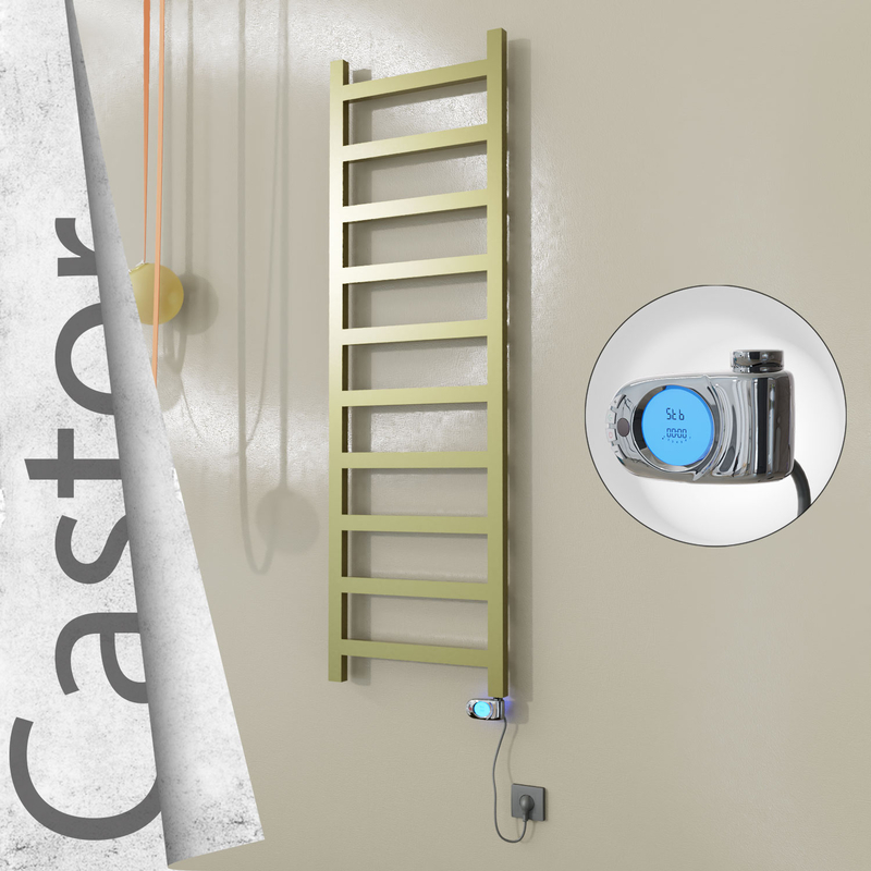 Castor Elektrikli Paslanmaz Çelik Havlupan 500x1620 Satine Altın (Musa Termostat) 300W