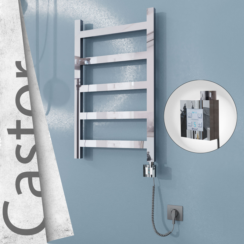 Castor Elektrikli Paslanmaz Çelik Havlupan 500x820 Ayna Polisaj (KTX4 Termostat) 200W Spiral Kablolu 