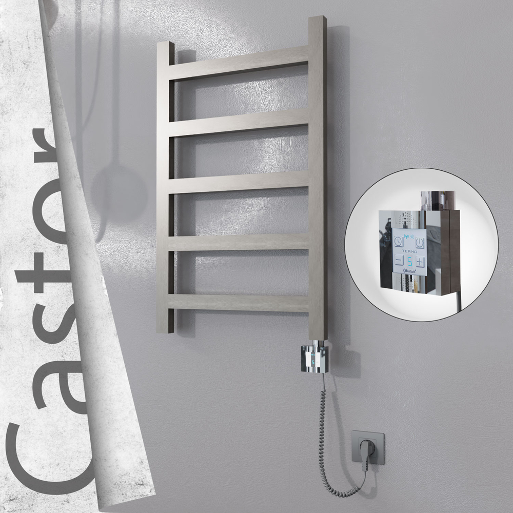 Castor Elektrikli Paslanmaz Çelik Havlupan 500x820 Satin Polisaj (KTX4 Termostat) 200W Spiral Kablolu - 1