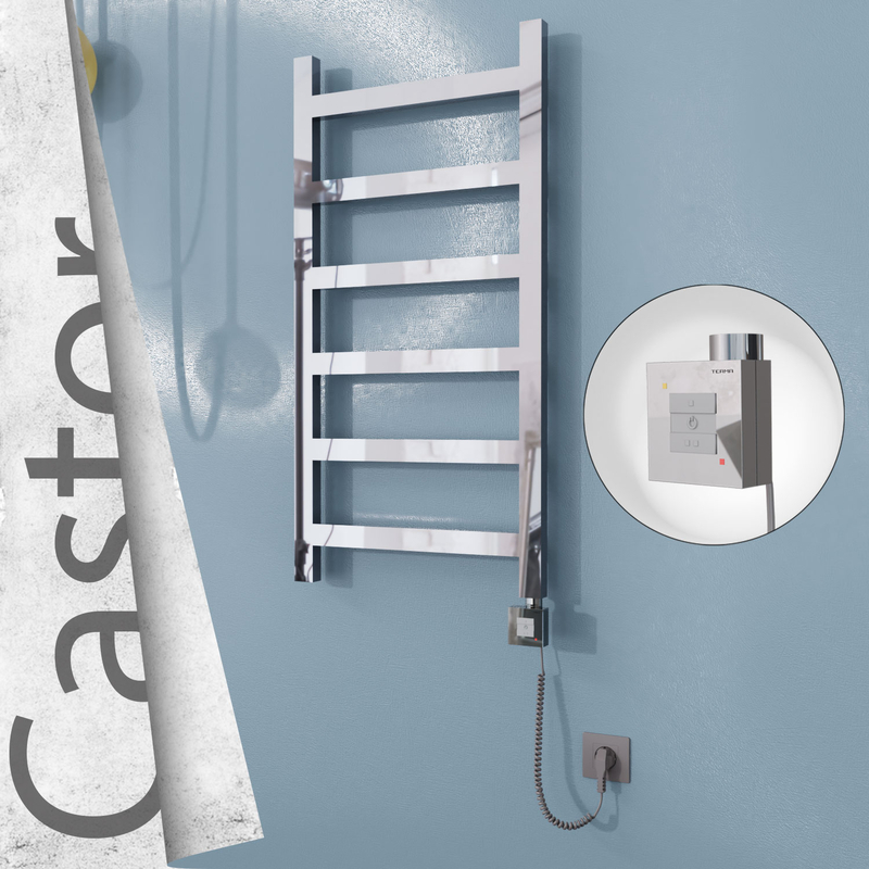 Castor Elektrikli Paslanmaz Çelik Havlupan 500x980 Ayna Polisaj (KTX1 Termostat) 300W Spiral Kablolu
