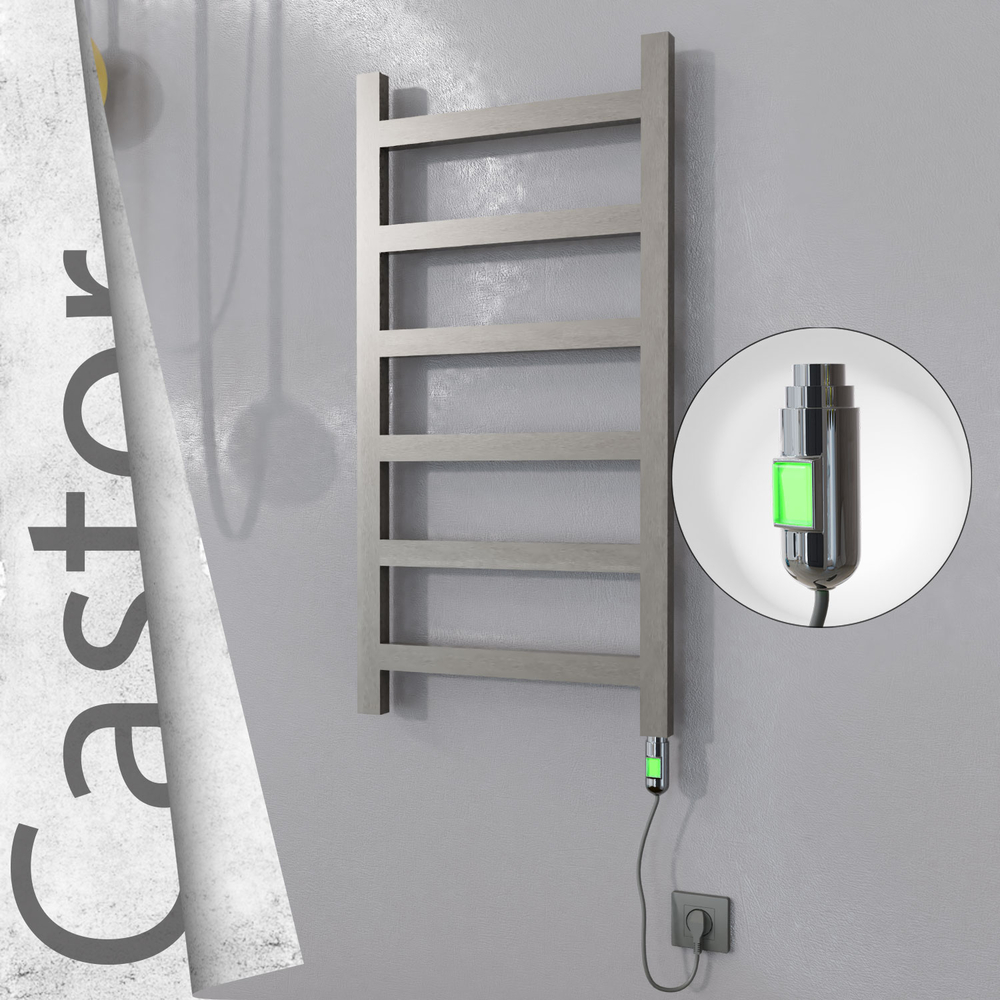 Castor Elektrikli Paslanmaz Çelik Havlupan 500x980 Satin Polisaj (On/Off Düğmeli) 300W - 1