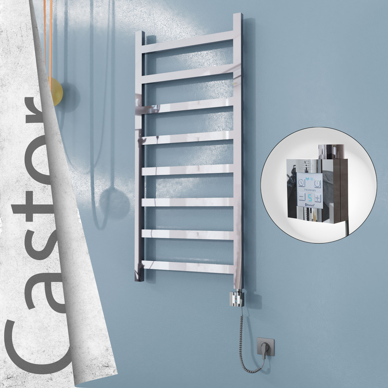 Castor Elektrikli Paslanmaz Çelik Havlupan 600x1300 Ayna Polisaj (KTX4 Termostat) 300W Spiral Kablolu