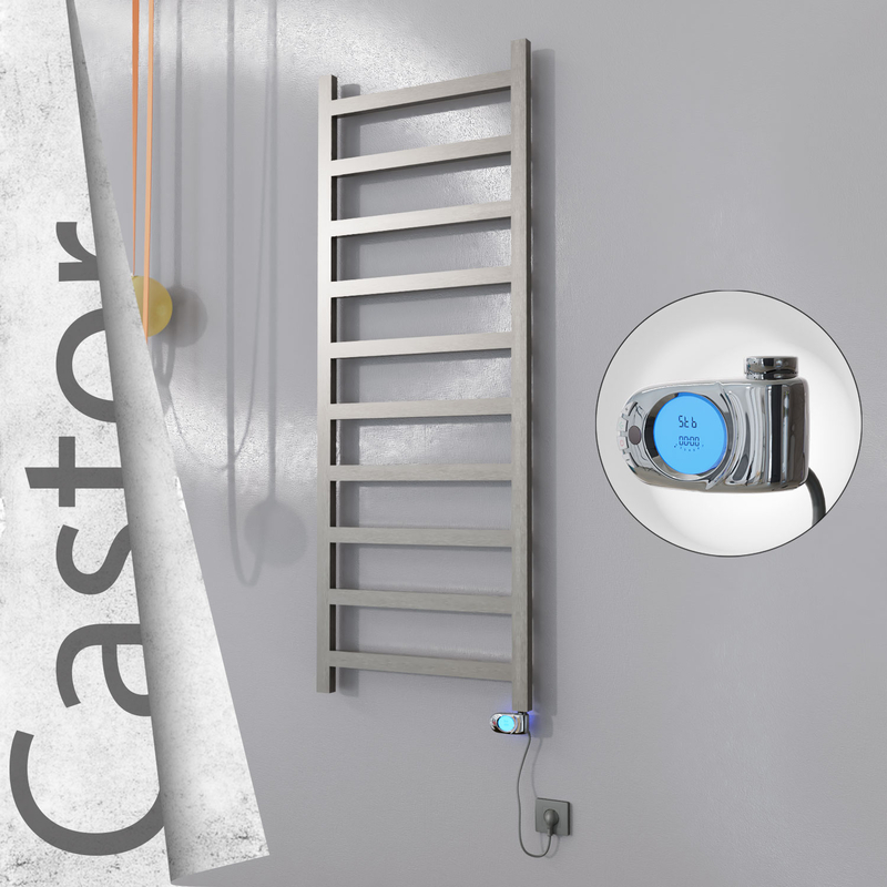 Castor Elektrikli Paslanmaz Çelik Havlupan 600x1620 Satin Polisaj (Musa Termostat) 600W 