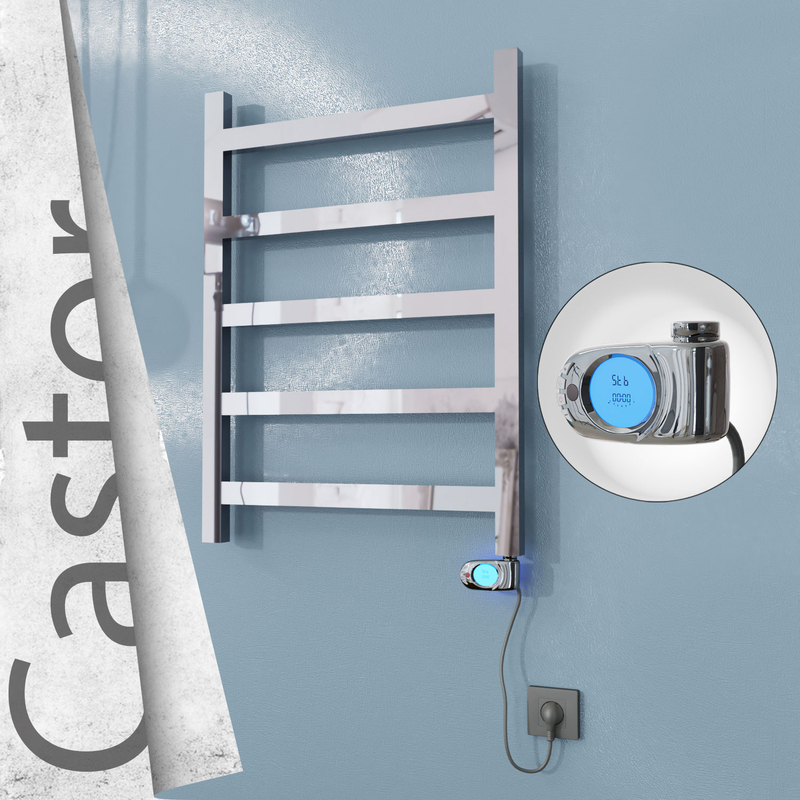 Castor Elektrikli Paslanmaz Çelik Havlupan 600x820 Ayna Polisaj (Musa Termostat) 200W