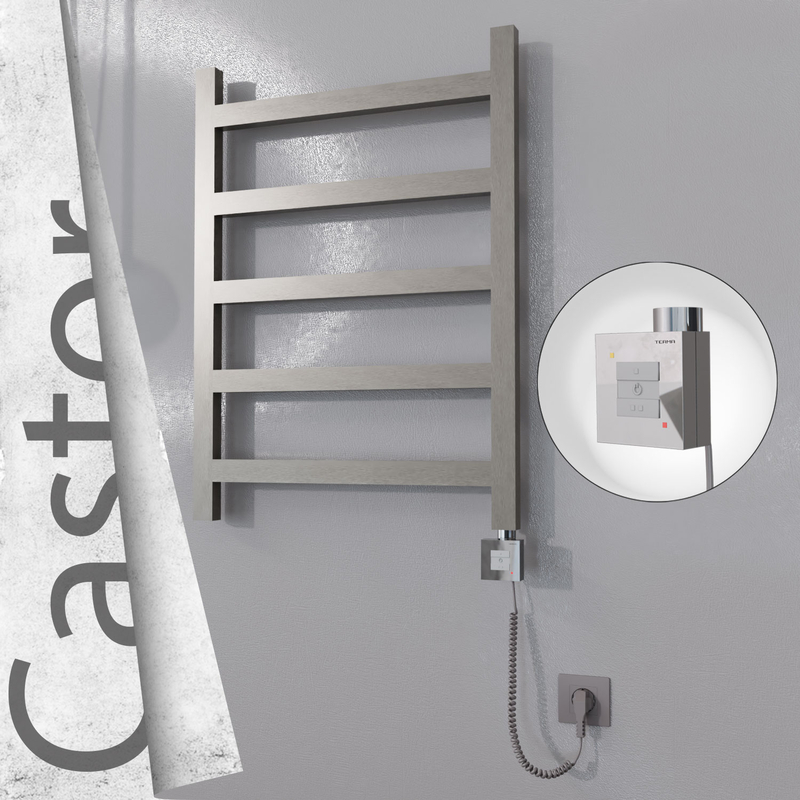 Castor Elektrikli Paslanmaz Çelik Havlupan 600x820 Satin Polisaj (KTX1 Termostat) 200W Spiral Kablolu 