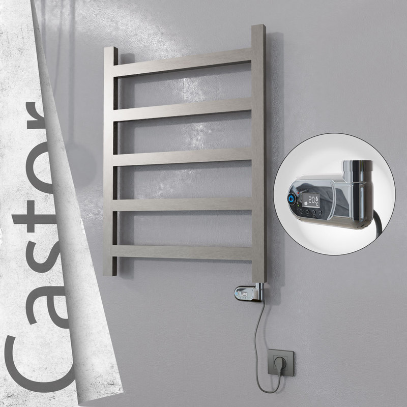Castor Elektrikli Paslanmaz Çelik Havlupan 600x820 Satin Polisaj (Thesis Termostat) 200W
