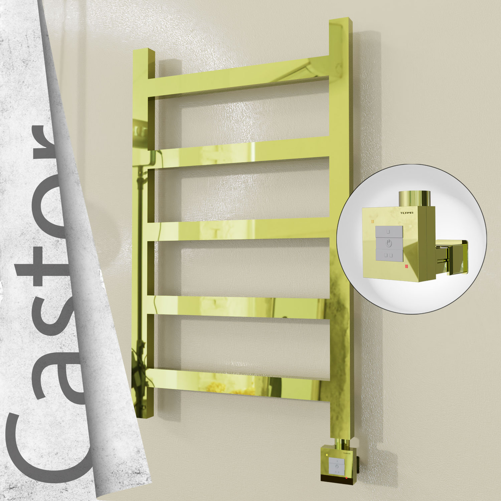 Castor Sèche-serviettes Électrique en Inox 500x820 Doré (KTX1 Thermostat) 200W - 1