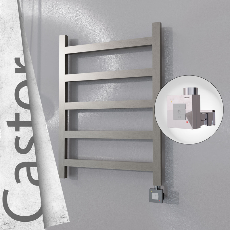 Castor Sèche-serviettes Électrique en Inox 600x820 Poli Satiné (KTX1 Thermostat) 200W 