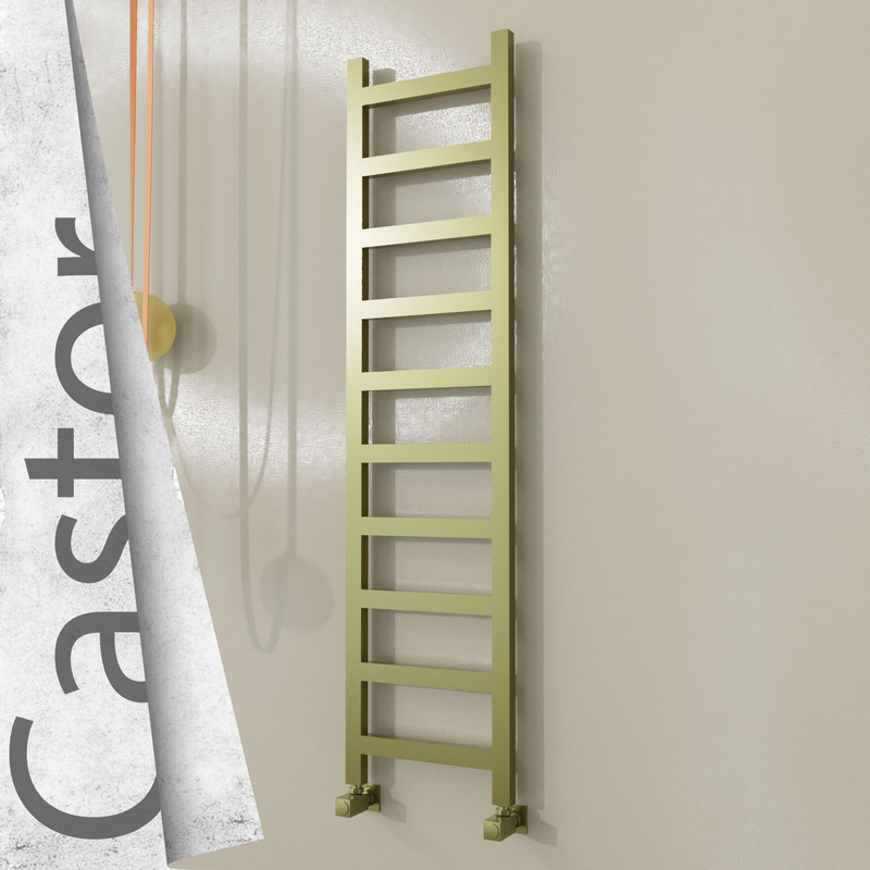 Castor Sèche-serviettes en Inox 400x1620 Doré Satiné