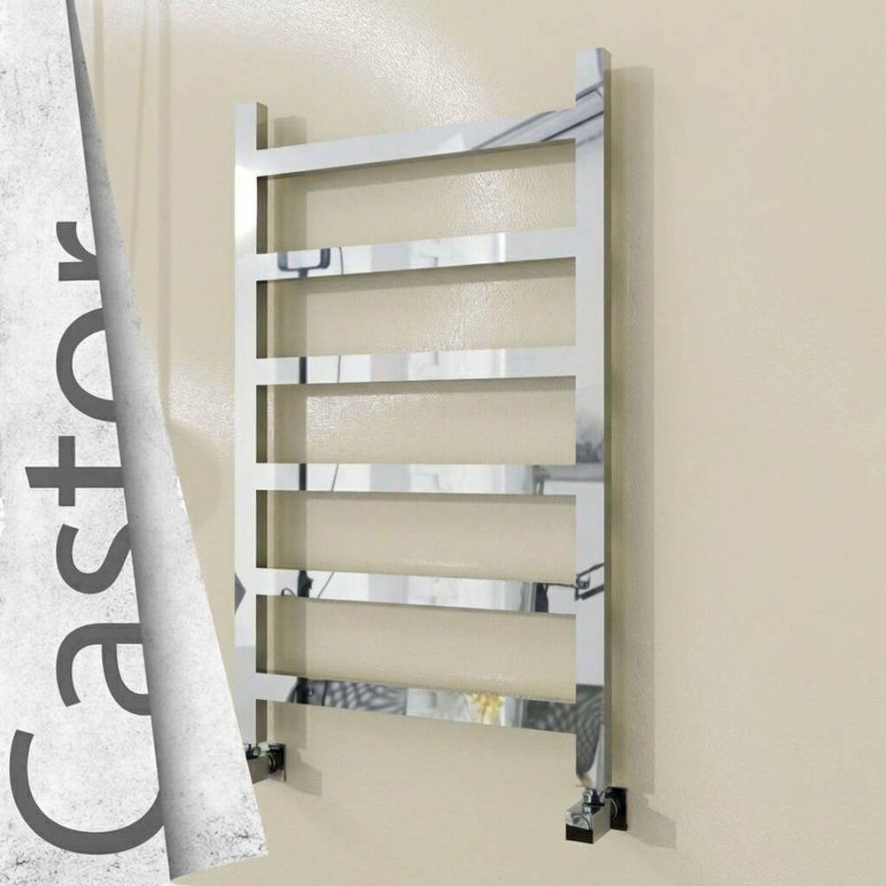 Castor Sèche-serviettes en Inox 600x980 Poli Miroir - 1