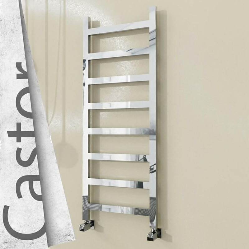 Castor Stainless Steel Towel Rail 500x1300 Mirror Polished 